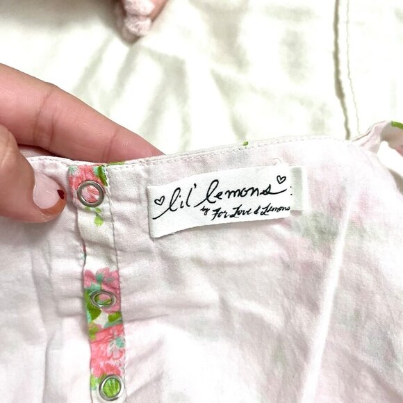For Love & Lemons Floral Tie Shoulder Romper Size 7Y - Picture 5 of 5